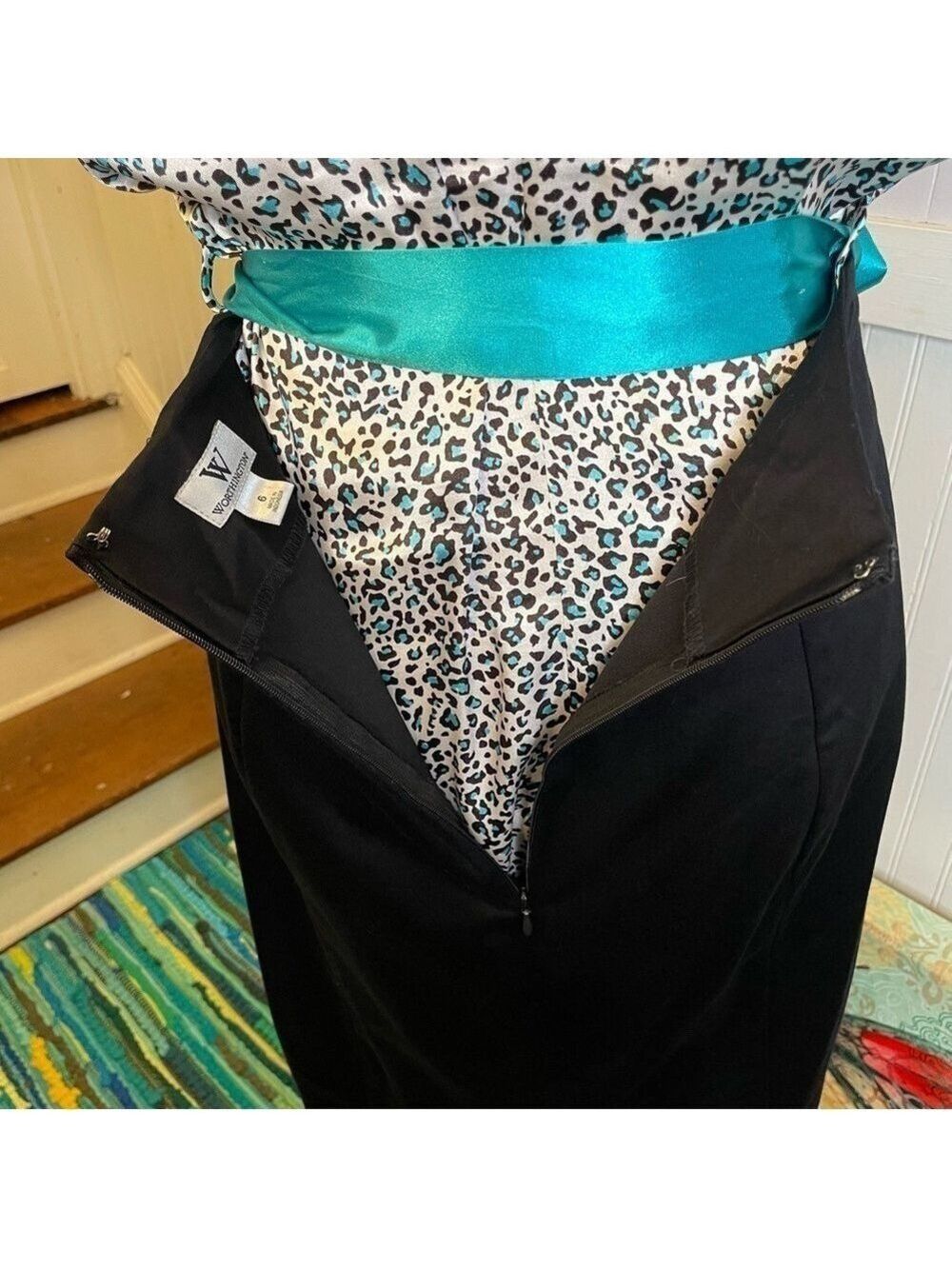 Worthington pencil skirt with back kick pleats 6 - Picture 7 of 12
